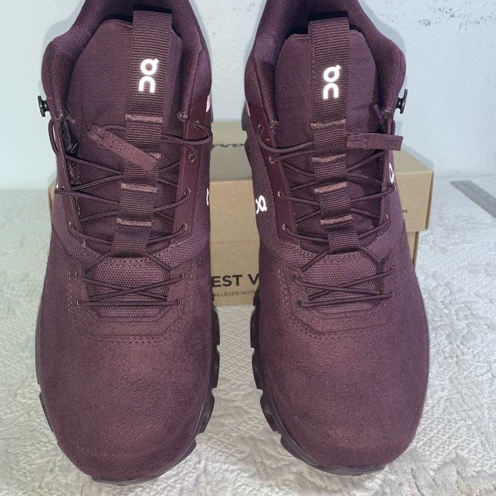 On Cloud Hi Women's Mulberry Edge Shoes SZ 10.5 Hiking - Picture 3 of 7